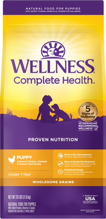 Wellness Complete Health Puppy Chicken, Salmon and Oatmeal Dog Food