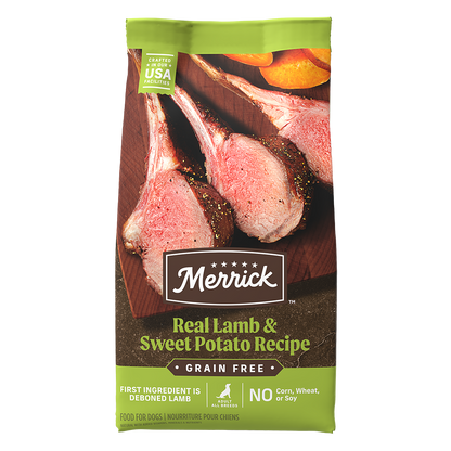 Merrick Grain Free Adult Lamb and Sweet Potato Dog Dry Food (4lb)