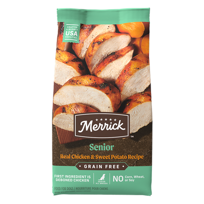 Merrick Grain Free Senior Chicken and Sweet Potato Dog Dry Food (4lb)