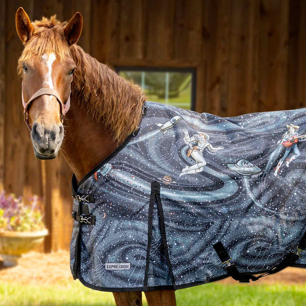 Jeffers Expression 1200D Draft Horse Turnout Blanket, 240 g | Waterproof, Breathable & Safe Design