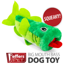 Jeffers Big Mouth Bass Plush Squeaker Dog Toy
