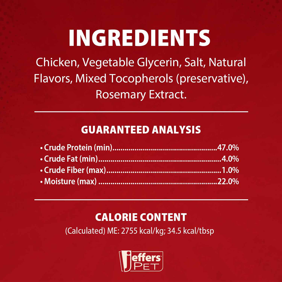 Jeffers Chicken Jerky Healthy Dog Treats, 24 oz - 100% Natural, Grain-free, Gluten-free, Made in USA
