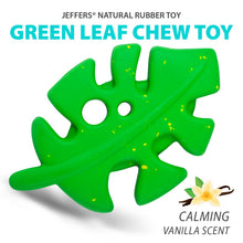 Jeffers Leaf Shaped Natural Rubber Dog Chew Toy with Dental Benefits and Vanilla Scent for Medium Chewers