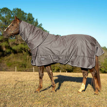 Jeffers Poplar Head "Defense" 1680 Denier Turnout Blanket with Detachable Neck, 360 Gram, Plymouth Brown