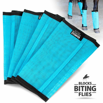 Jeffers Romper Stomper Stomp-Free Fly Boots for horses, 4 pack in durable mesh with hook-and-loop closures
