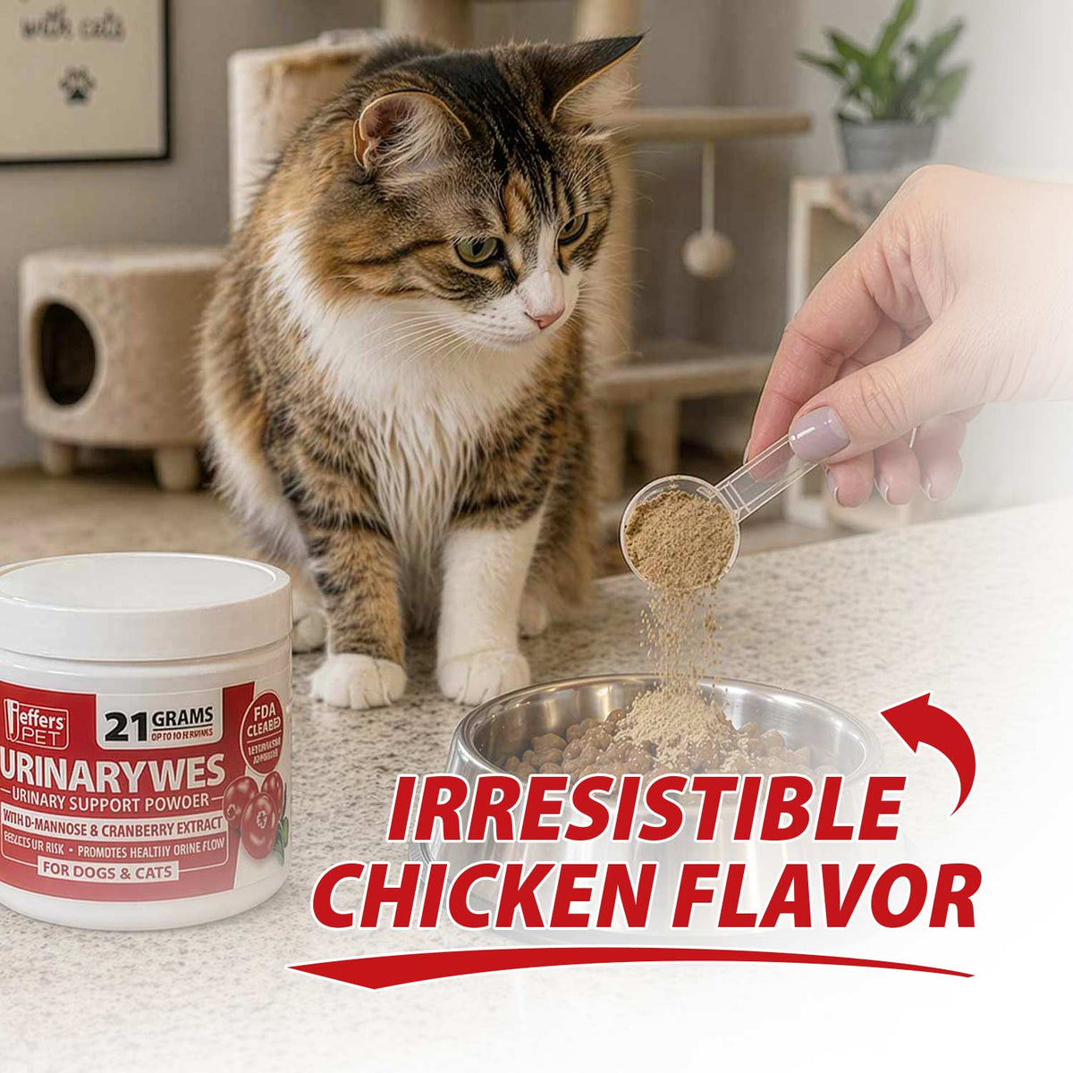 Jeffers UrinaryWes Urinary Support Powder with D-Mannose for Dogs & Cats