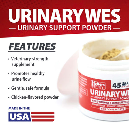 Jeffers UrinaryWes Urinary Support Powder with D-Mannose for Dogs & Cats