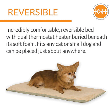 K&H Thermo-Pet Heated Mat for Small Dogs and Cats –  Indoor Heated Bed Pad