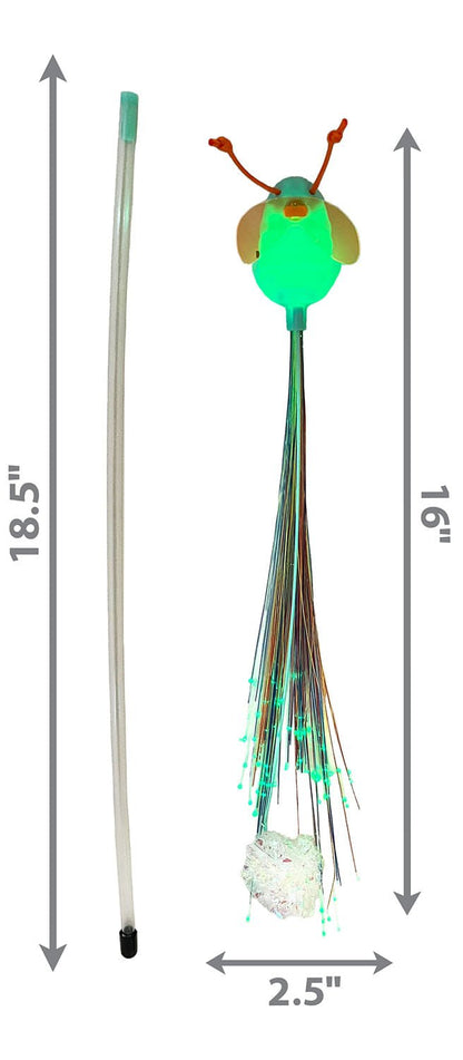 KONG Teaser Glow in the Dark Firefly Wand Cat Toy