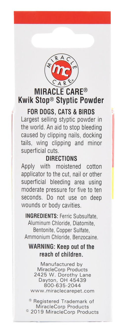 Kwik Stop Styptic Powder for Dogs, Cats, & Birds