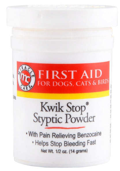 Kwik Stop Styptic Powder for Dogs, Cats, & Birds