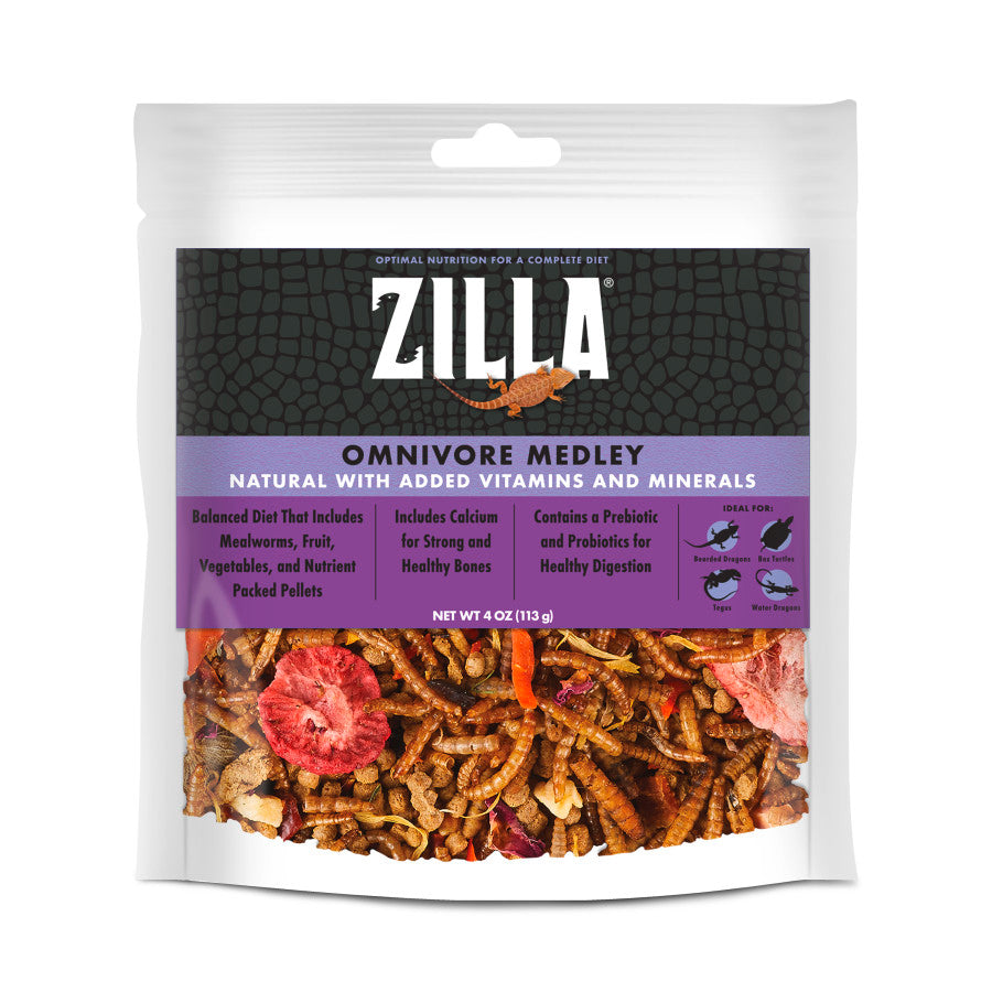 Zilla Omnivore Medley Reptile Food 4oz