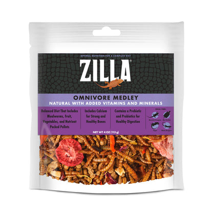 Zilla Omnivore Medley Reptile Food 4oz