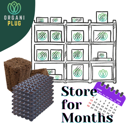 OrganiPlug Seed & Cutting Plugs - Pre-Filled Tray w/ 50 Plugs - Single, Case, and Pallet