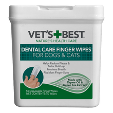 Vet's Best Dental Care Finger Wipes for Dogs and Cats 50ct