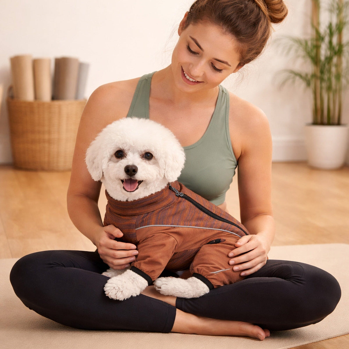 Pet Life ® Active 'Chase Pacer' Medium-weight 4-Way-Stretch Yoga Fitness Dog Tracksuit