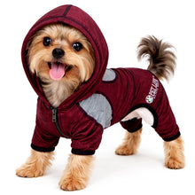 Pet Life ®  Active 'Fur-Breeze' Medium-weight 4-Way-Stretch Full Body Hooded Dog Yoga sweater