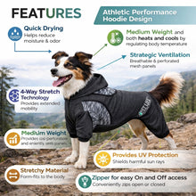 Pet Life ® Active 'Pawsterity' Mediumweight 4-Way-Stretch Yoga Fitness Dog Tracksuit Hoodie