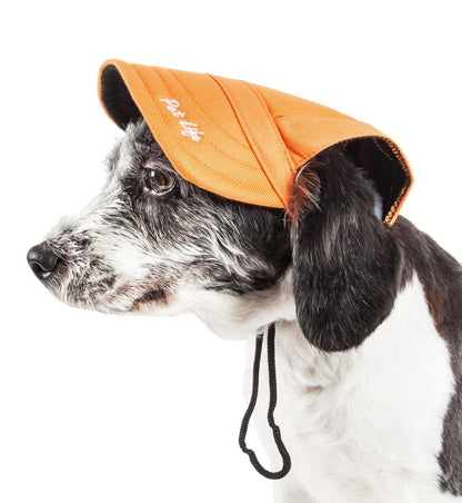 Pet Life ®  'Cap-Tivating' UV Protectant Adjustable Fashion Dog Hat Cap