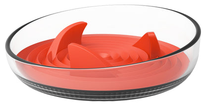 Pet Life ® 'Cirlicue' Shark Fin Shaped Modern Slow Feeding Pet Bowl