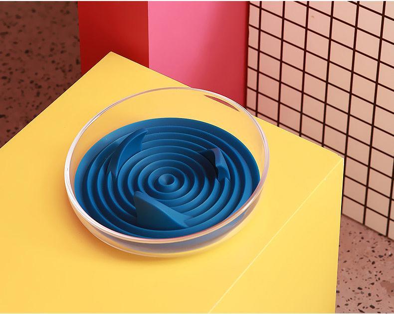 Pet Life ® 'Cirlicue' Shark Fin Shaped Modern Slow Feeding Pet Bowl