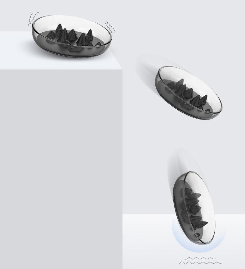 Pet Life ® 'Cirlicue' Shark Fin Shaped Modern Slow Feeding Pet Bowl