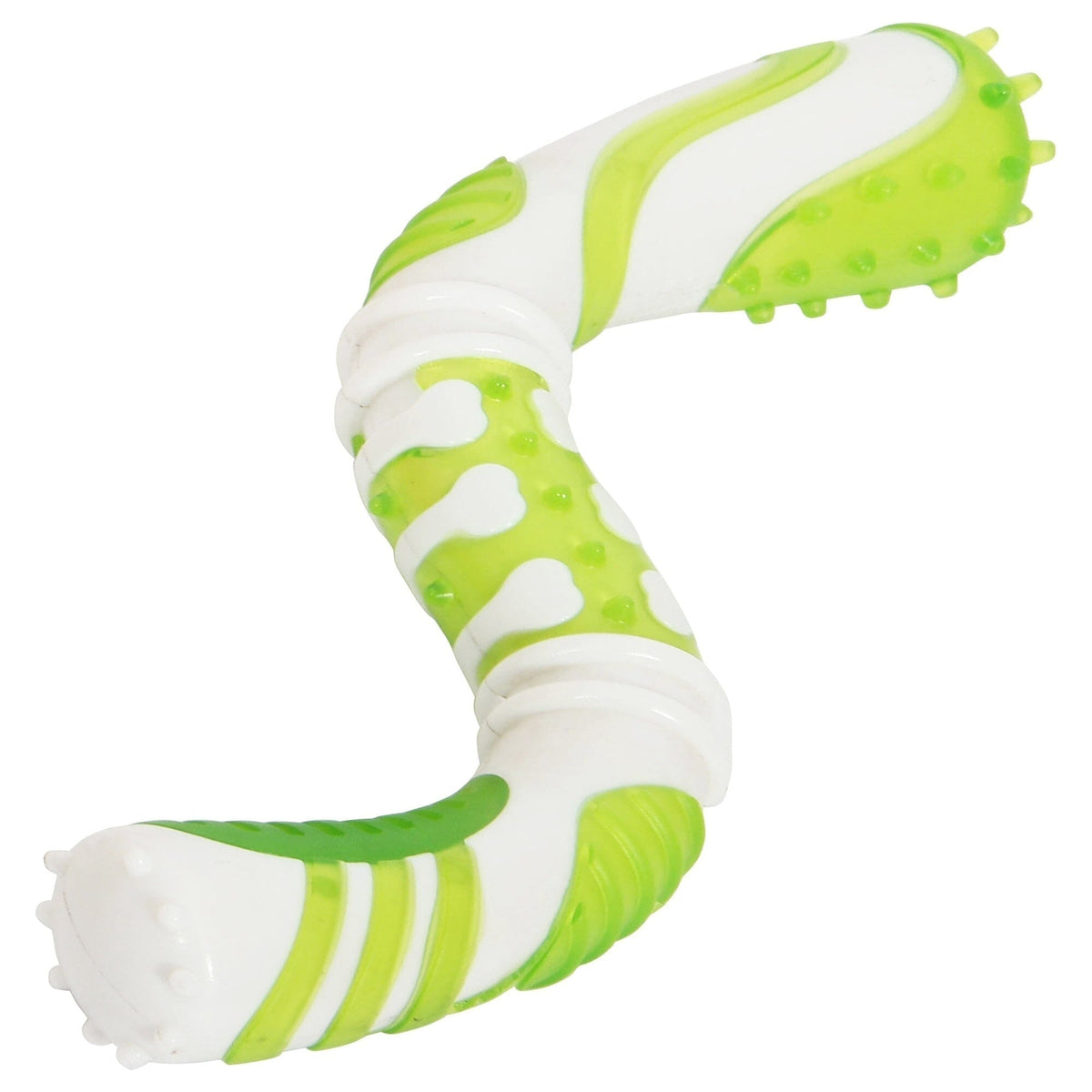 Pet Life ® 'Denta-Twist' TPR Durable Dental Chew Toy