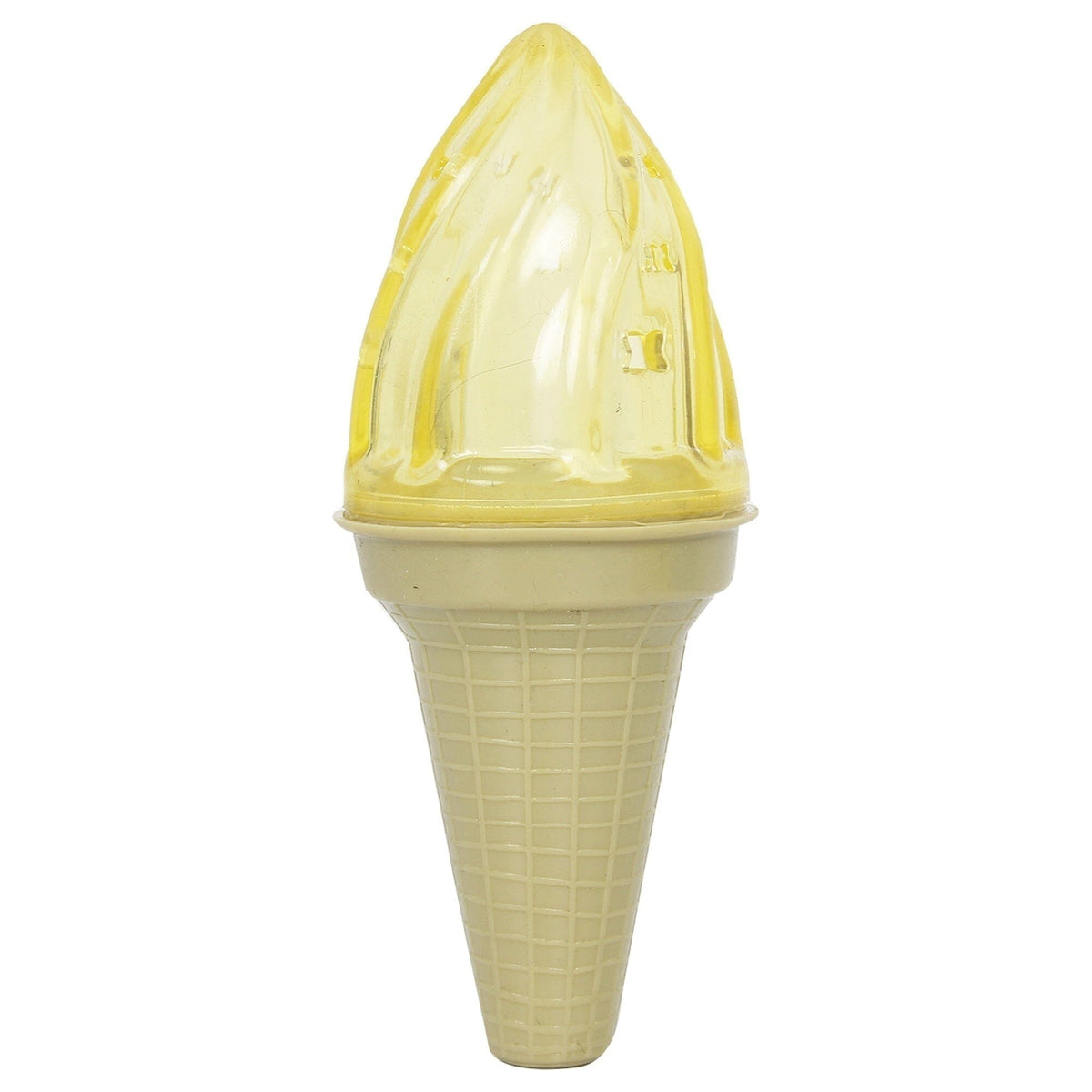 Pet Life ® 'Lick & Gnaw' Ice Cream Cone Freezable and Chewable Tossing Waterproof Floating Pet Dog Toy w/ Insertable Treat pocket