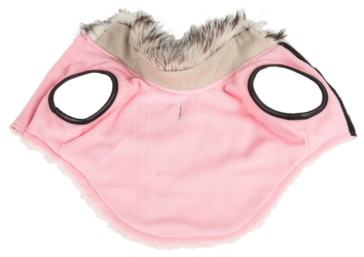 Pet Life ®  Luxe 'Pinkachew' Charming Fashion Mink Fur Dog Coat