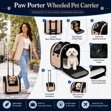 Pet Life ® 'Pawdon Me '  Wheeled Airline Approved Travel Collapsible Pet Dog Carrier