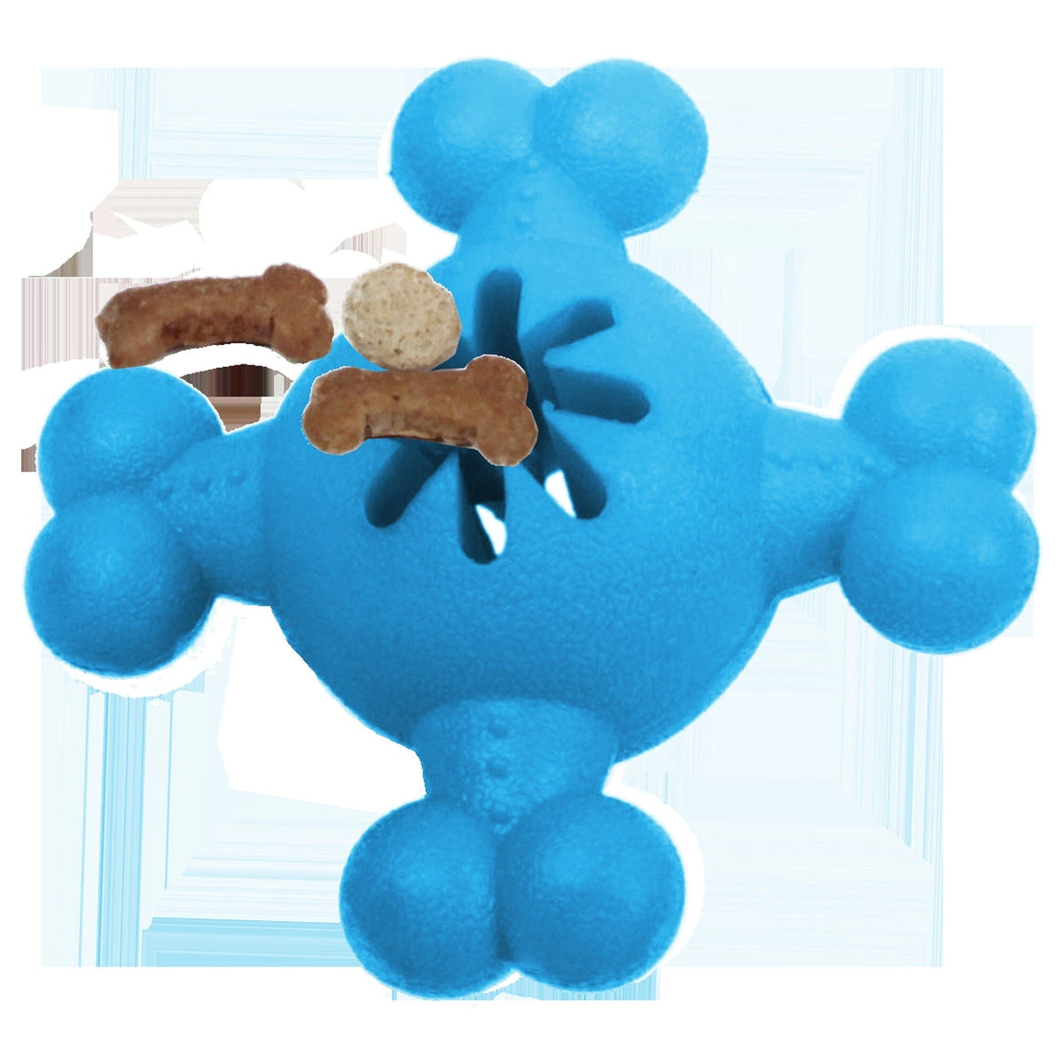 Pet Life ® 'Quadra-Bone' TPR Treat Dispensing Durable Dog Toy