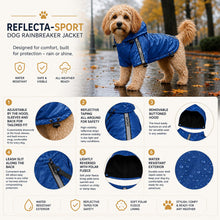 Pet Life ® 'Reflecta-Sport' Multi-Adjustable Reflective Weather-Proof Dog Raincoat w/ Removable Hood