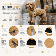 Pet Life ® 'Reflecta-Sport' Multi-Adjustable Reflective Weather-Proof Dog Raincoat w/ Removable Hood