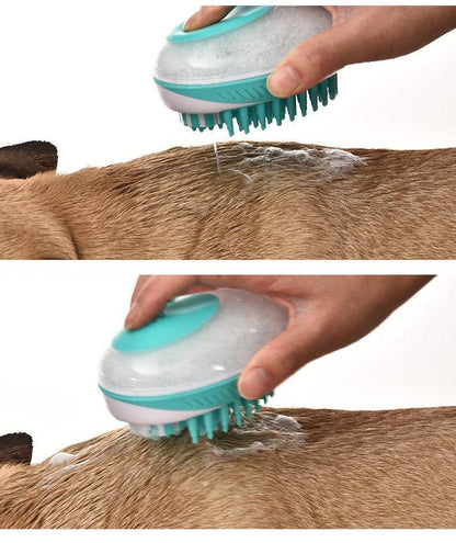 Pet Life ® 'Swasher' Shampoo Dispensing Massage and Bathing Brush