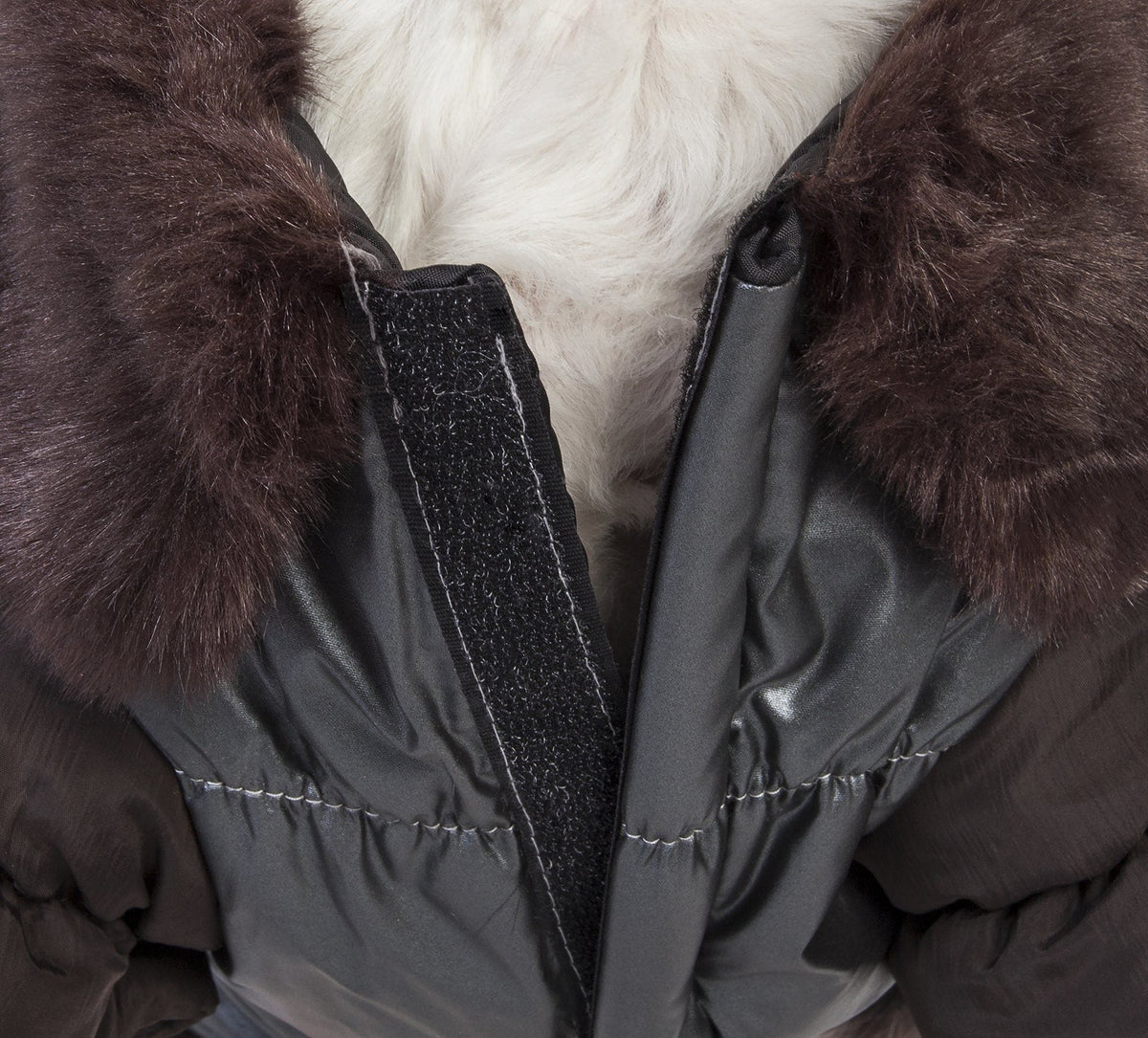 Pet Life ® Track-Collared' Metallic Ultra Fur 3M Insulated Pet Dog Jacket