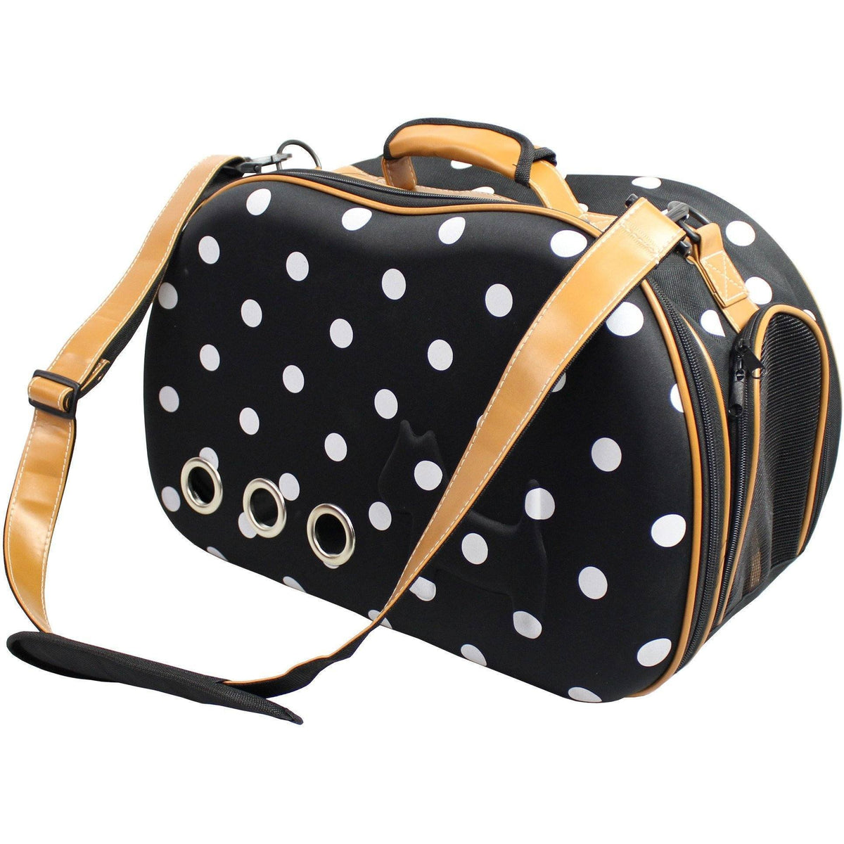 Pet Life ® 'Venta-shell' Airline Approved Perforated Dotted Collapsible Military Grade Fashion Designer Pet Dog Carrier Crate