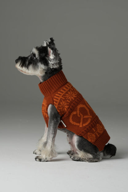 Pretzel Pet Sweater - Toffee Orange