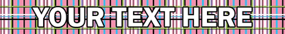 Personalized Tartan Plaid Pink Dog Collar