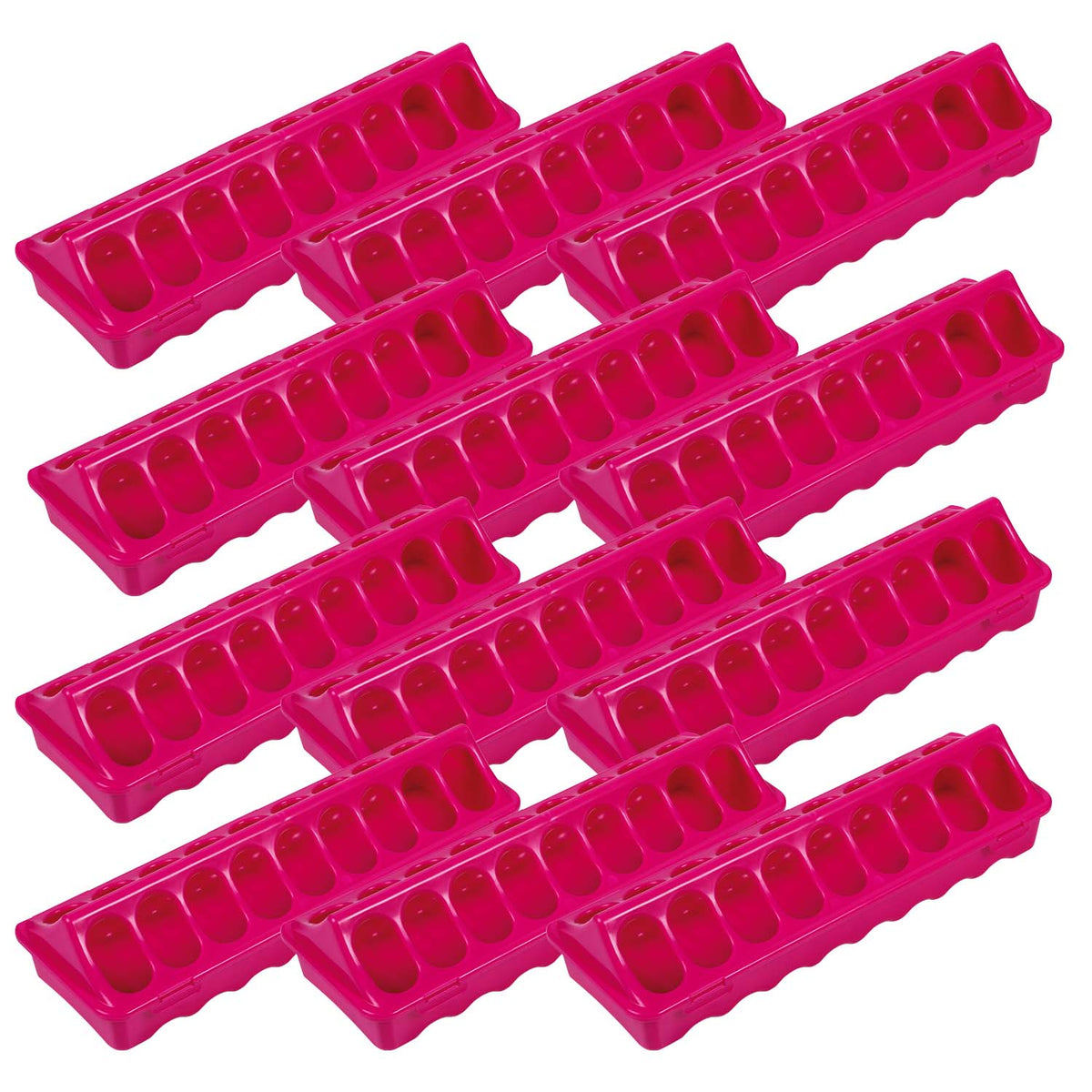 Plastic Ground Chicken Feeder – Chick Feeders, Hinged Lid, Durable Outdoor Poultry Feeder