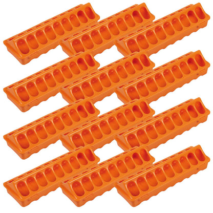 Plastic Ground Chicken Feeder – Chick Feeders, Hinged Lid, Durable Outdoor Poultry Feeder