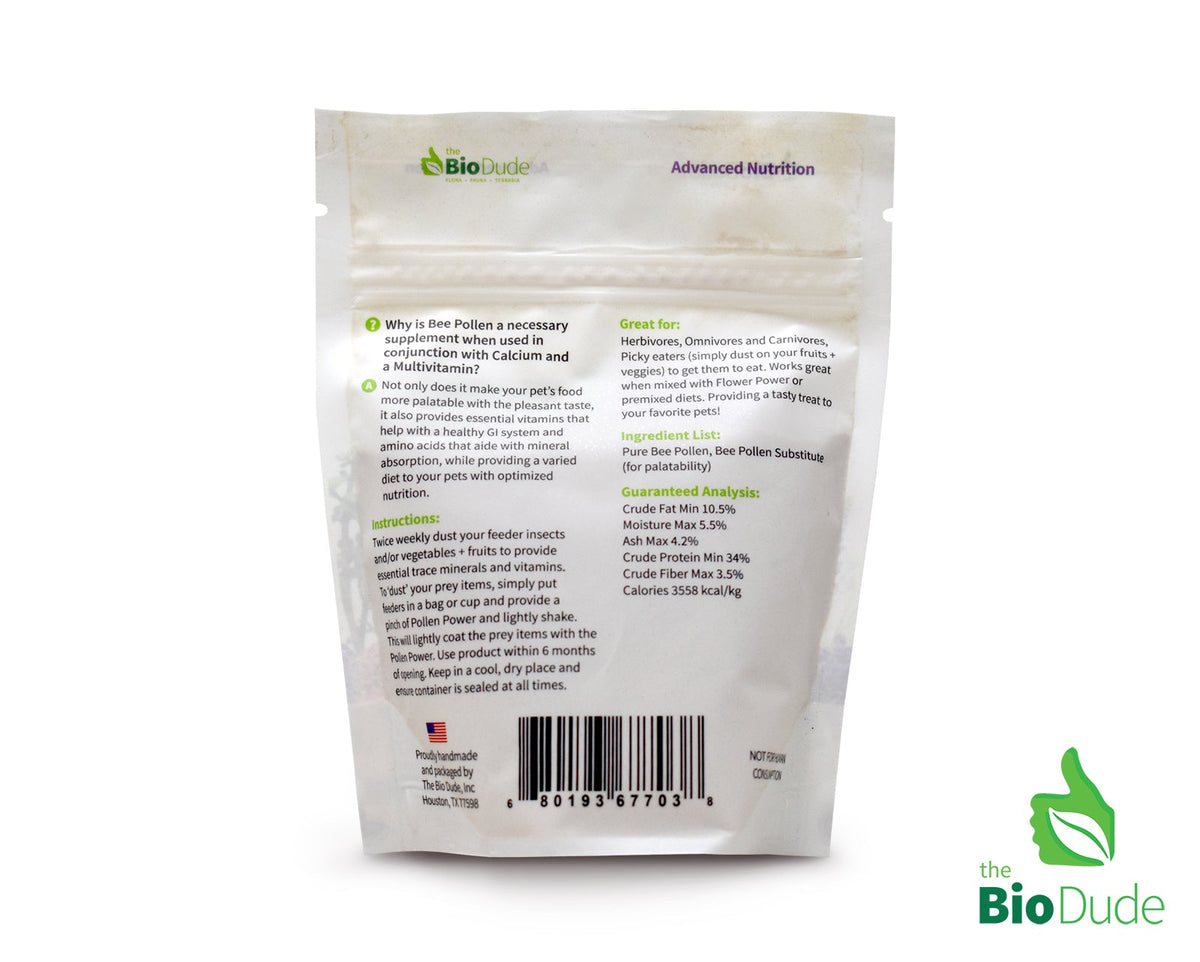 The Bio Dude - Pollen Power - Premium Bee Pollen Supplement - DS