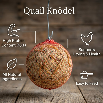 Quail & Gamebird Knödel — Enrichment Feed Ball with Mealworms 2 pack