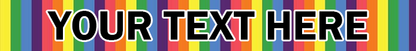 Personalized Rainbow Stripes Dog Collar