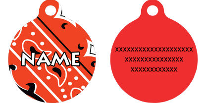 Bandana Red HD Dog ID Tag