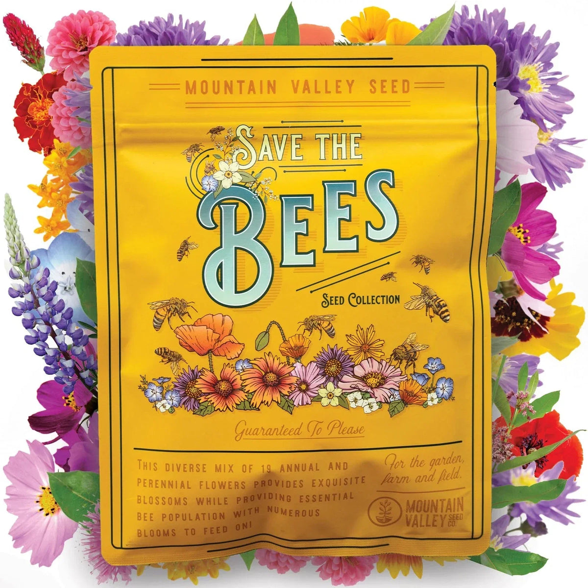 Bulk Wildflower Seeds 2 Oz - Non-GMO Bee & Pollinator Mix, Biodiversity Enhancement, Eco-Friendly Planting, Wildflower Seed Blend