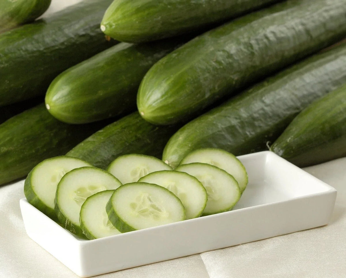 Ashley Long Cucumber Seeds - Organic Heirloom Non-GMO Cucumis sativus, Pack of 100+ Seeds for Home Garden, Salad & Pickling