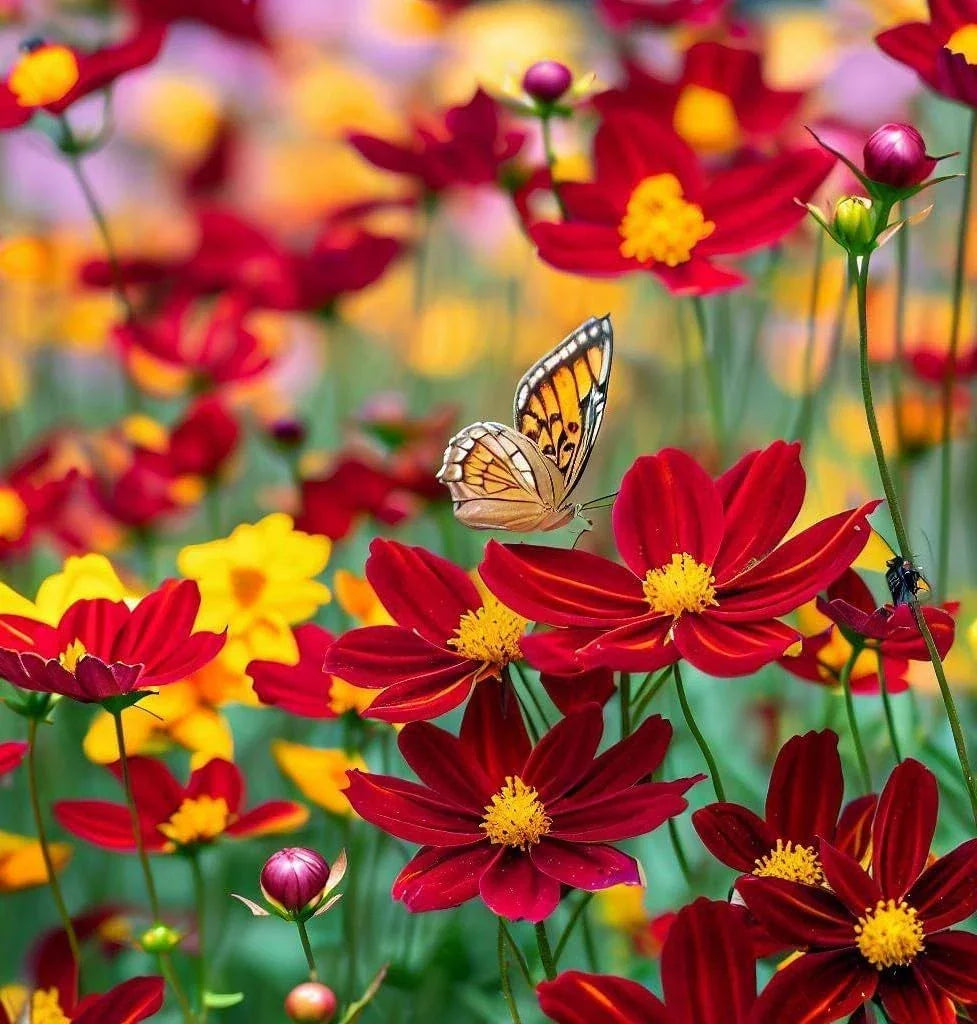 Dwarf Coreopsis Seeds - 2000+ Perennial Wildflower Seeds for Borders, Meadows, Coreopsis tinctoria