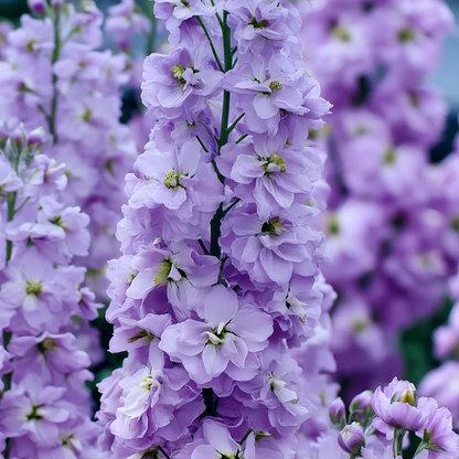 Katz Lavender Blue Stock Seeds – 50 Matthiola incana Seeds, Fragrant Purple Blooms for Garden and Culinary Garnish