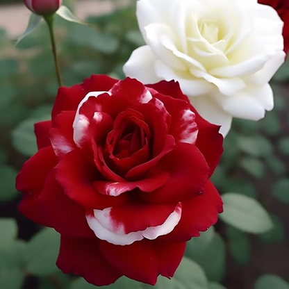 20 Red & White Rare Twin Rose Seeds - Unique Bicolor Blooms - Fragrant Perennial Flower - Easy to Grow - Heirloom Variety