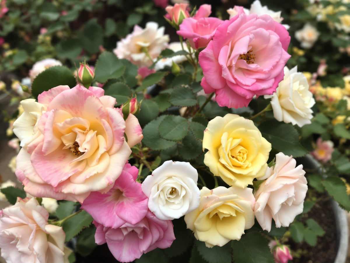 25 Mixed Colors ANGEL WINGS Miniature ROSE Bush Mix Rosa Chinensis Flower Seeds